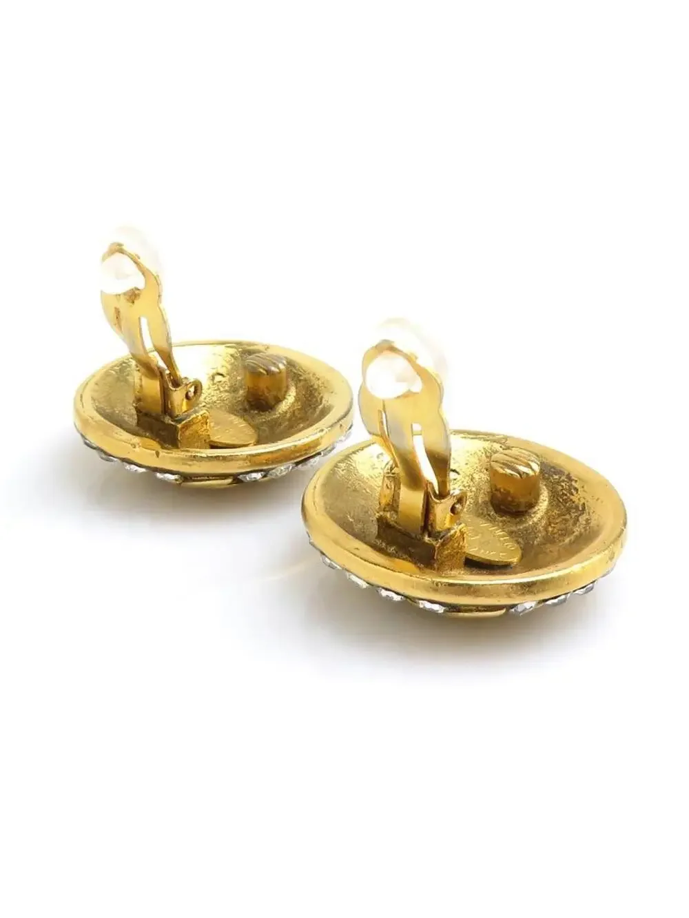 Auth Chanel Cc Logo Clip On Earrings #302728C33B